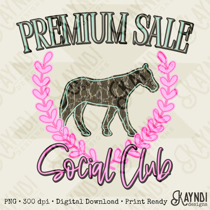 Premium Sale Social Club Horse Camo Sublimation Design PNG Digital Download Pink Teal