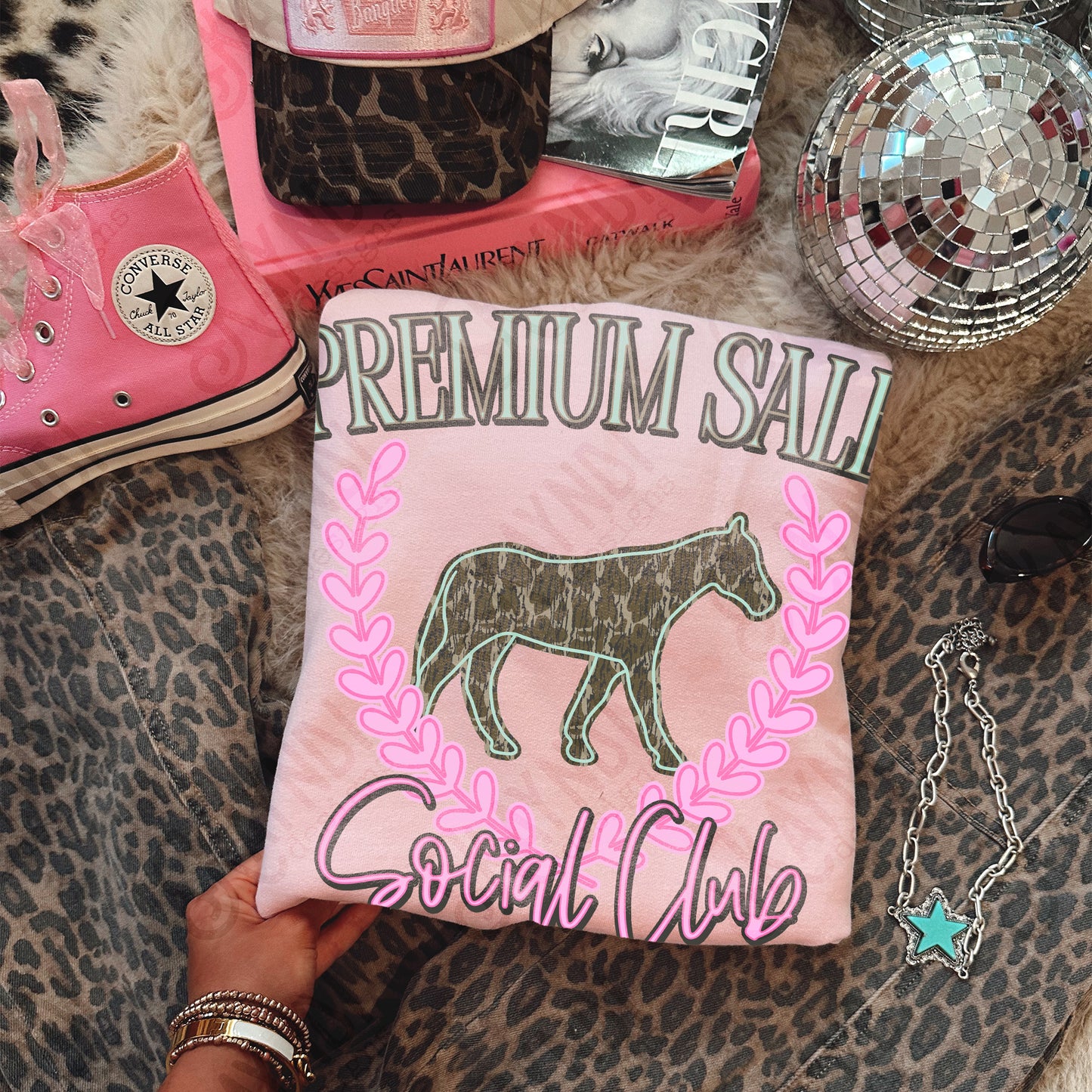 Premium Sale Social Club Horse Camo Sublimation Design PNG Digital Download Pink Teal