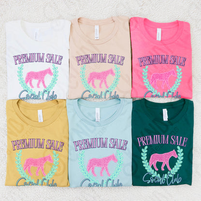 Premium Sale Social Club Horse Leather Sublimation Design PNG Digital Download Pink Teal