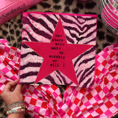 Zebra Red Sublimation Design PNG Digital Download Stars Worship