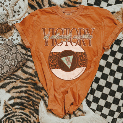 Victory is Already Written Leopard Sublimation Design PNG Digital Download Magic 8 Ball Faith Rev 21:6