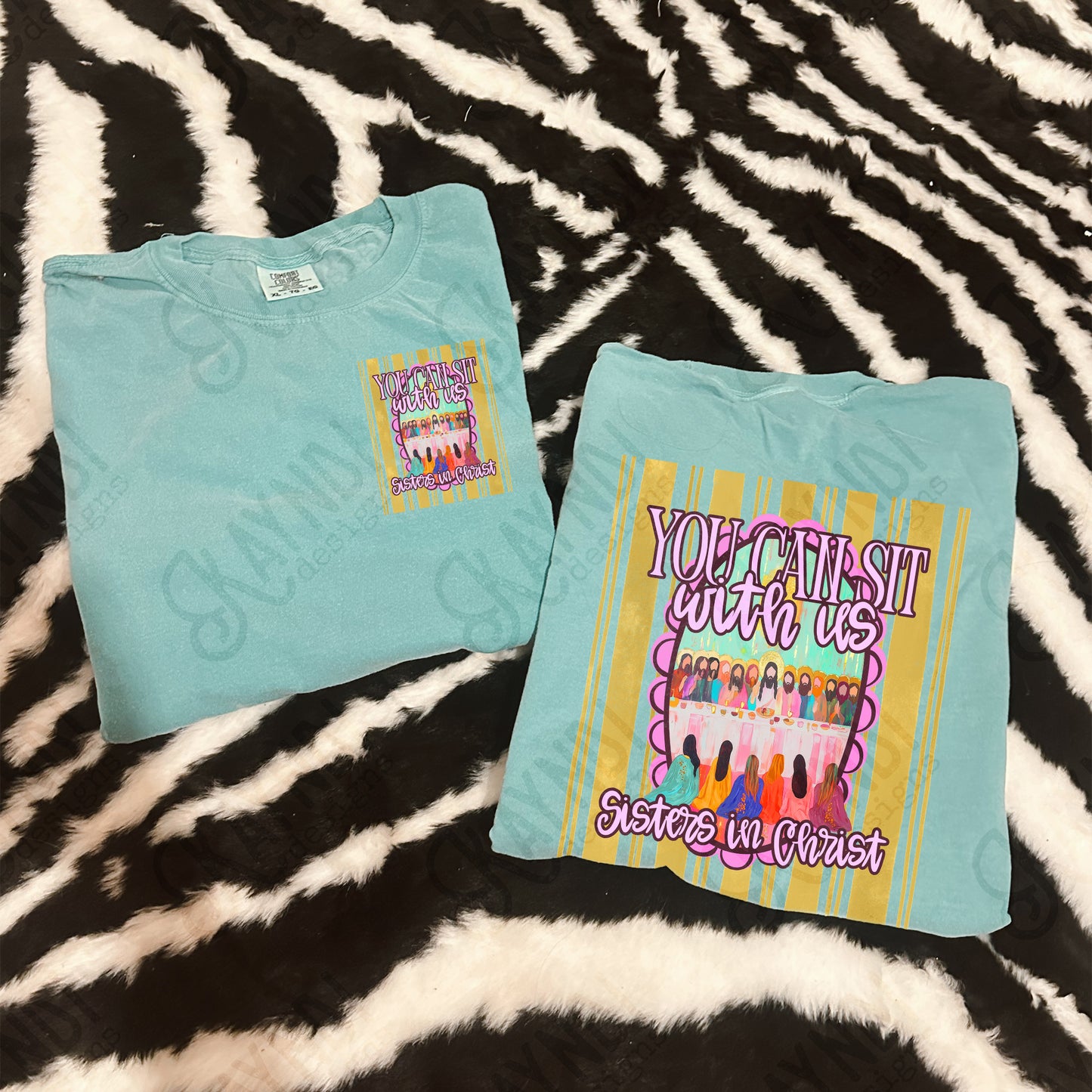 You Can Sit with Us Sublimation Design PNG Digital Download Sisters in Christ Faith Preppy