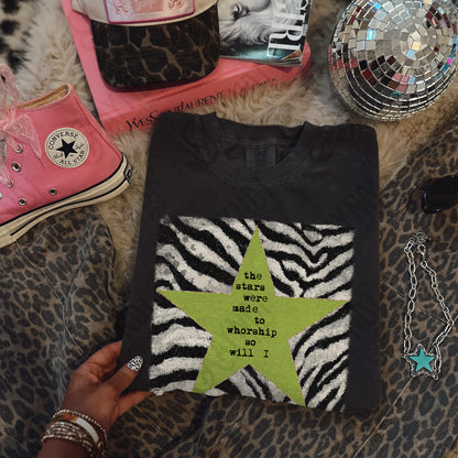 Zebra Green Sublimation Design PNG Digital Download Stars Worship