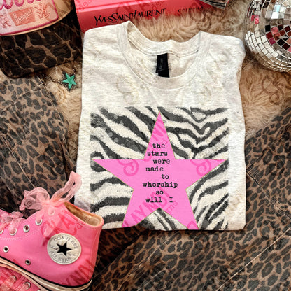 Zebra Pink Sublimation Design PNG Digital Download Stars Worship