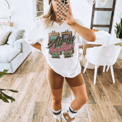 All In Kinda Girl Sublimation Design PNG Digital Download Printable Vegas Vintage Cheetah