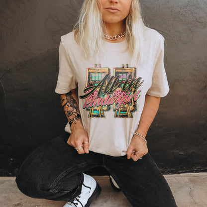 All In Kinda Girl Sublimation Design PNG Digital Download Printable Vegas Vintage Cheetah