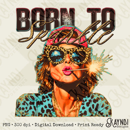 Born to Sparkle Sublimation Design PNG Digital Download Printable Vintage 4th of July Fireworks