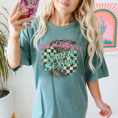 Bras on Ladies its Nader Pink Season Sublimation Design PNG Digital Download Printable Vintage Storm Tornado Checkered