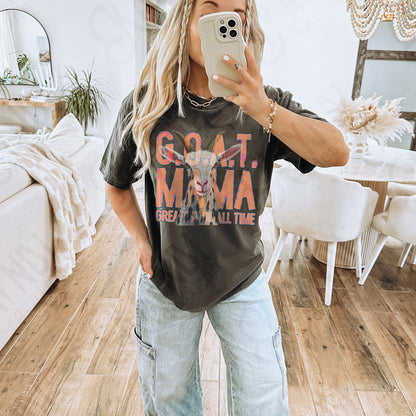 Goat Mama Sublimation Design PNG Digital Download Printable Pocket Design Farm Cheetah