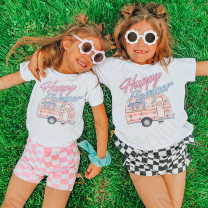 Happy Camper Sublimation Design PNG Digital Download Printable Vintage Summer Camping RV