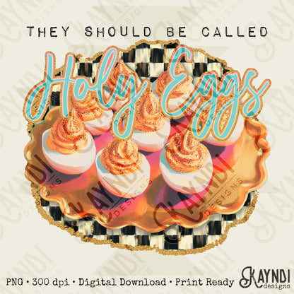 Holy Eggs Sublimation Design PNG Digital Download Printable Funny Chicken