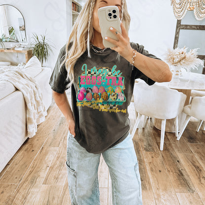 I Might be Eggsta Sublimation Design PNG Digital Download Printable Funny Faith Jesus