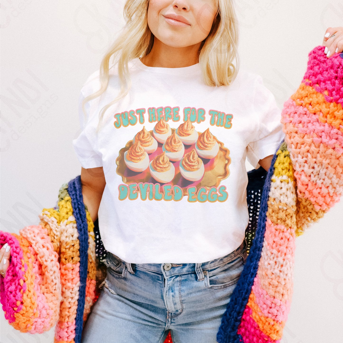 I'm Just Here for the Deviled Eggs Sublimation Design PNG Digital Download Printable Funny Chicken