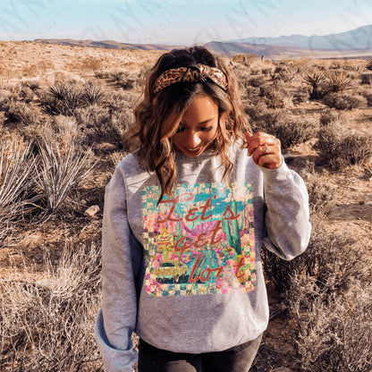 Lets Get Lost Sublimation Design PNG Digital Download Printable Pocket Design Grunge Cheetah Desert