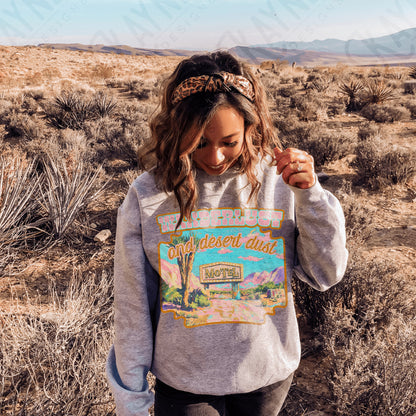 Wanderlust and Desert Dust Sublimation Design PNG Digital Download Printable Western Motel