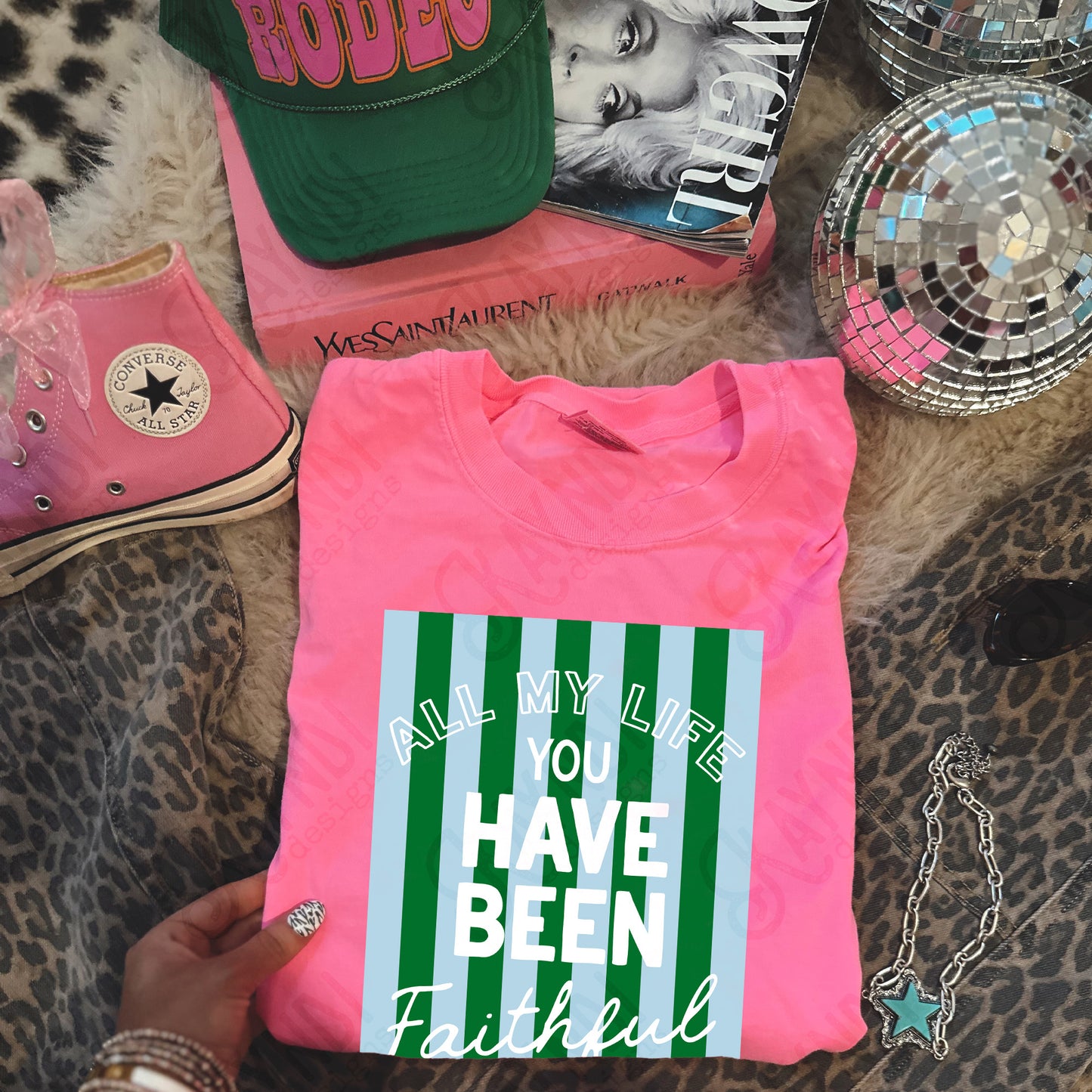 All My Life You Have Been Faithful Blue Green Design PNG Digital Download Sublimation DTF Print Ready
