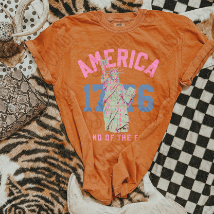 America 1776 Land of the Free Design PNG Digital Download Sublimation DTF Print Ready
