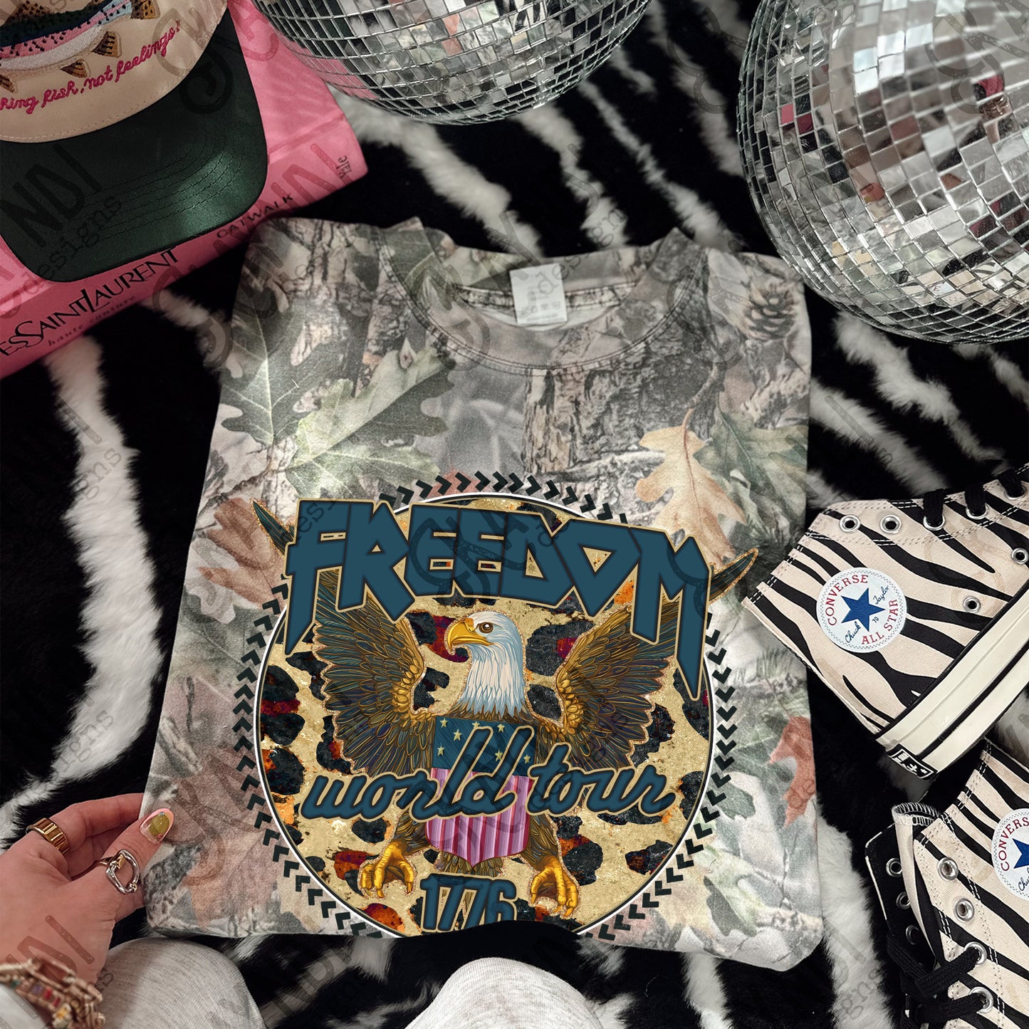 Freedom World Tour 1776 Design PNG Digital Download Sublimation DTF Print Ready