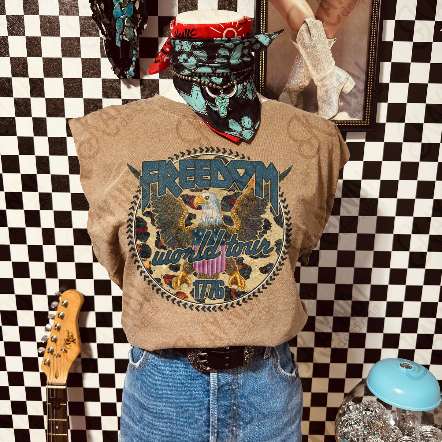 Freedom World Tour 1776 Design PNG Digital Download Sublimation DTF Print Ready