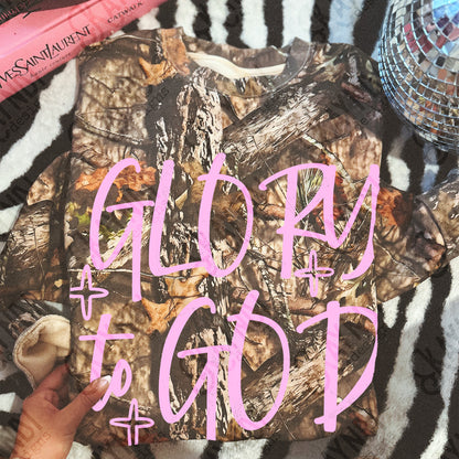 GLORY to GOD Single Color Sublimation Design PNG Digital Download Faith Church