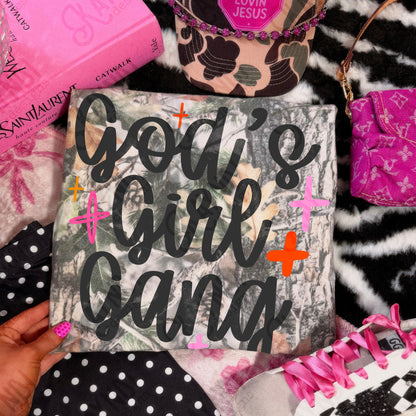 God's Girl Gang Sublimation Design PNG Digital Download Faith Church Sparkle