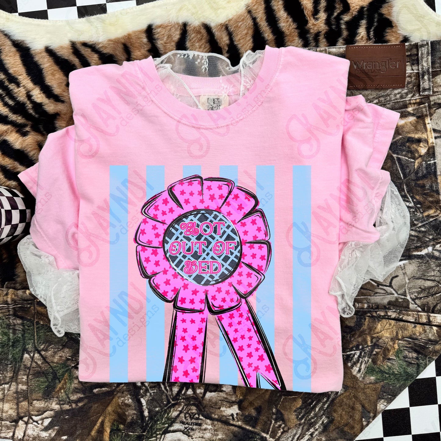Got Out of Bed Design PNG Digital Download Sublimation DTF Print Ready