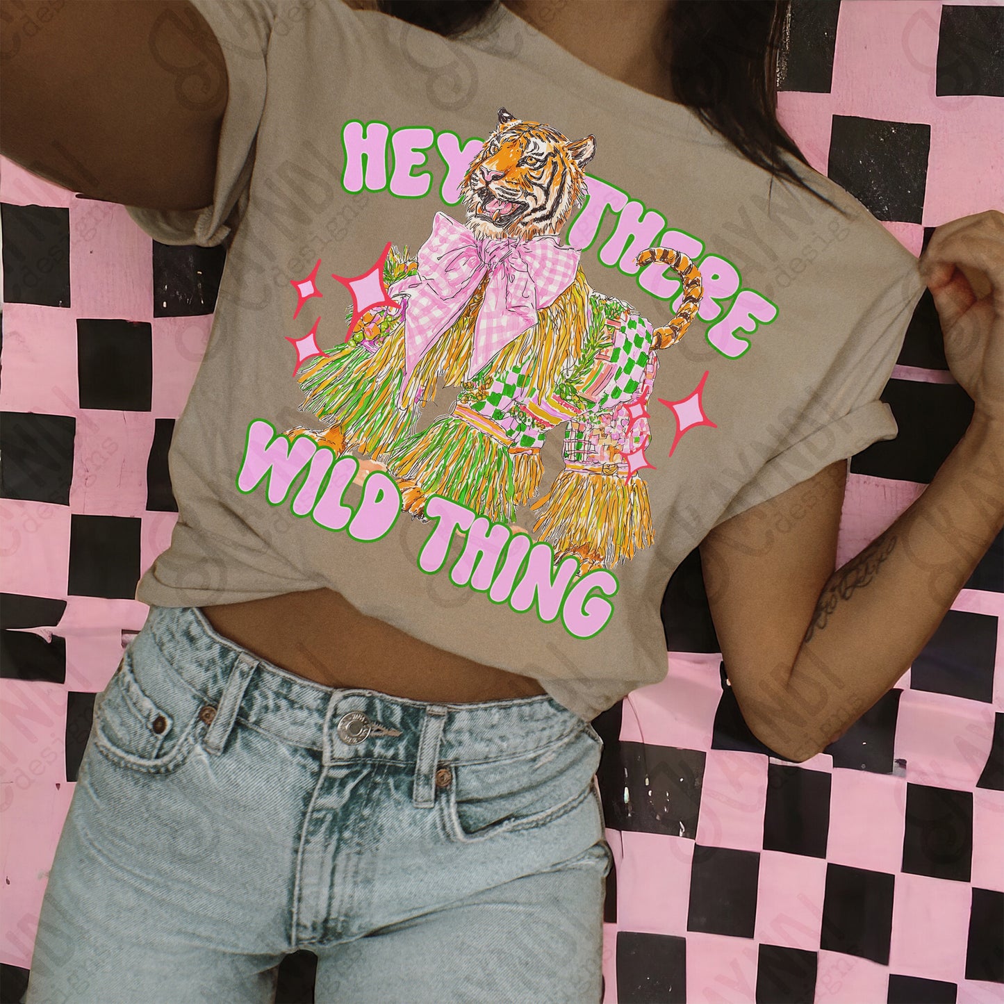 Hey There Wild Thing Tiger Design PNG Digital Download Sublimation DTF Print Ready