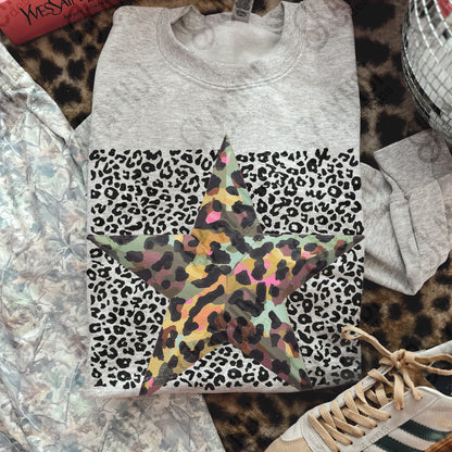 Leopard Camo Star Design PNG Digital Download Sublimation DTF Print Ready