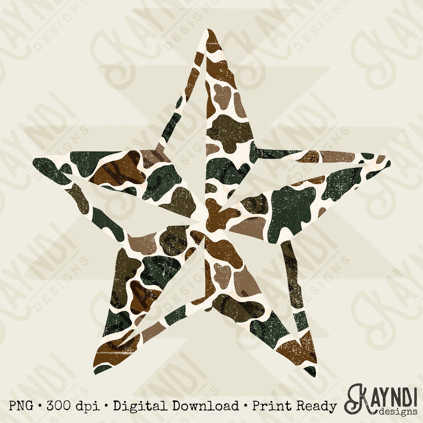 Star Camo Sublimation Design PNG Digital Download Nautical