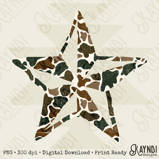 Star Camo Sublimation Design PNG Digital Download Nautical
