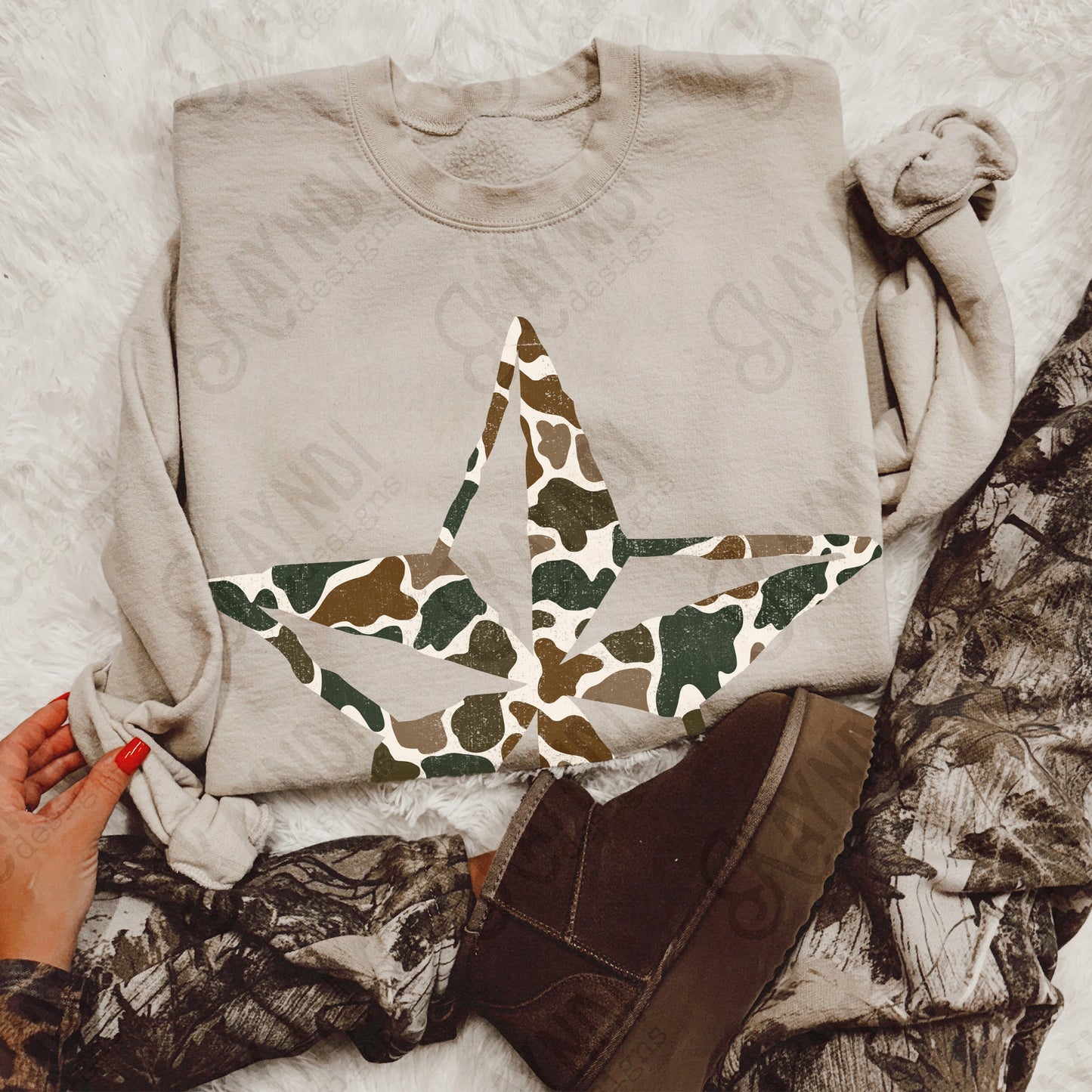 Star Camo Sublimation Design PNG Digital Download Nautical