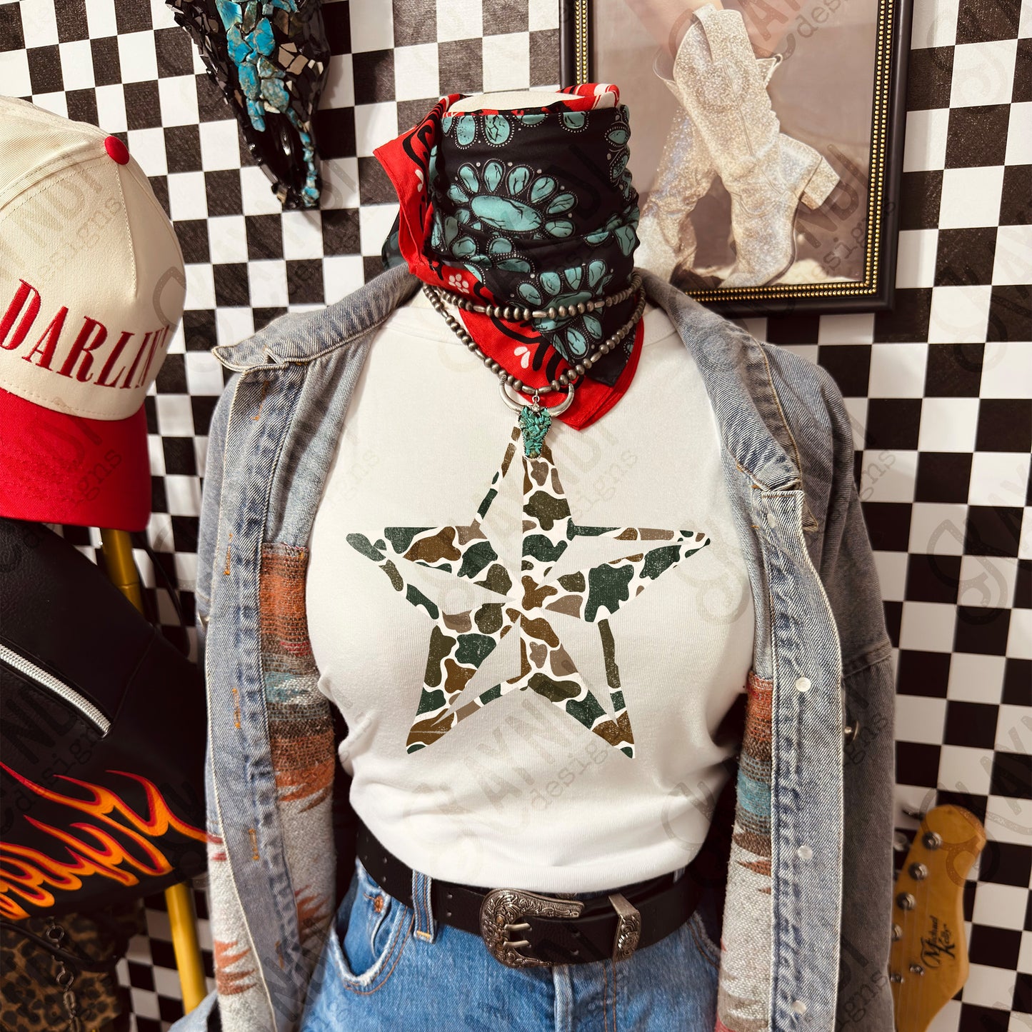 Star Camo Sublimation Design PNG Digital Download Nautical