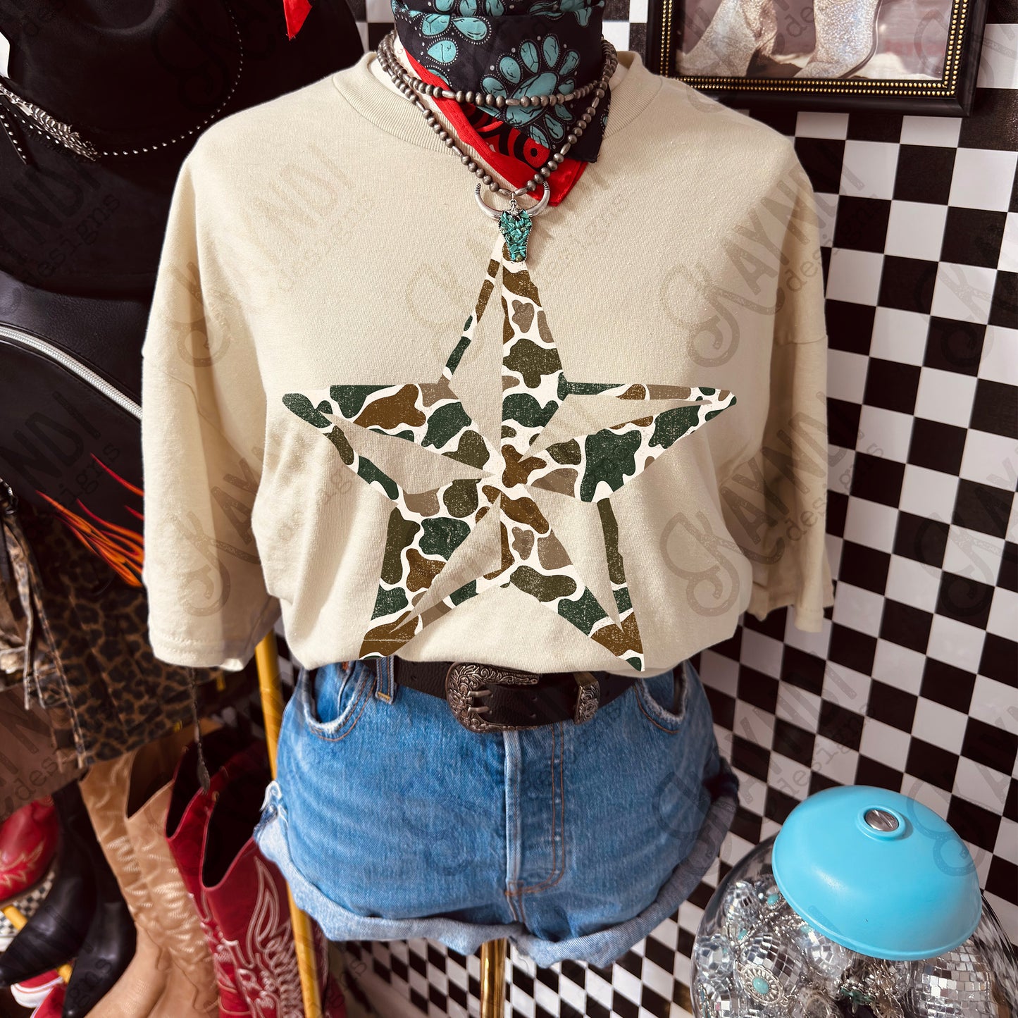 Star Camo Sublimation Design PNG Digital Download Nautical