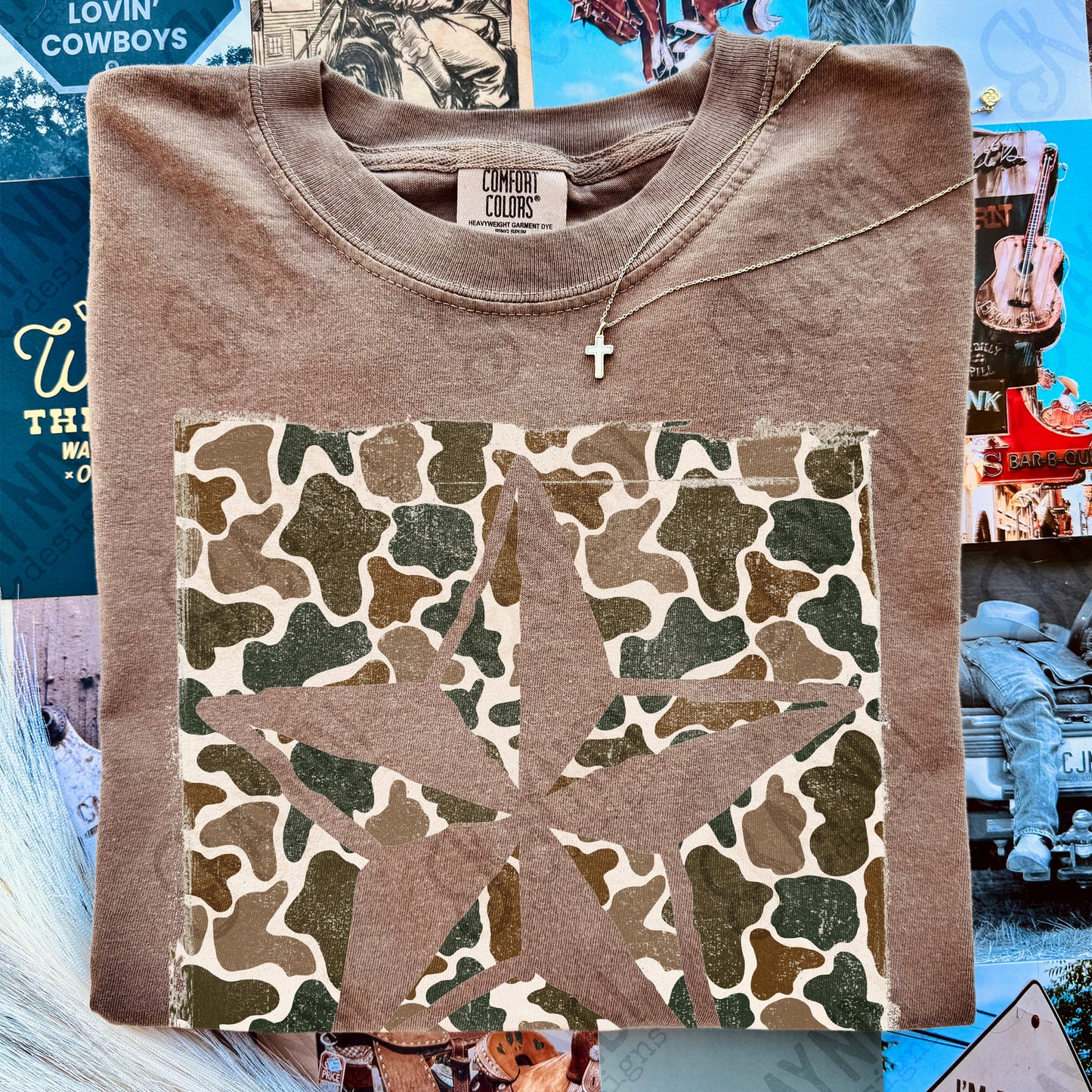 Star Cutout Camo Sublimation Design PNG Digital Download Nautical Inverse