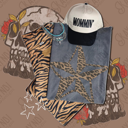 Star Leopard Sublimation Design PNG Digital Download Nautical