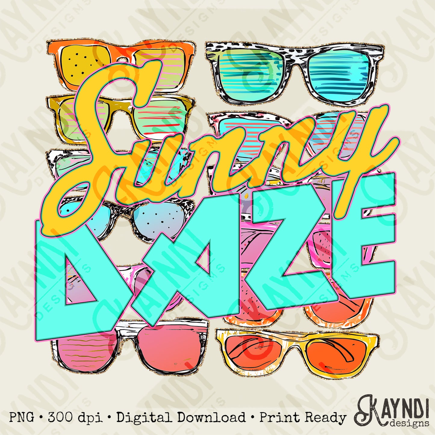 Sunny Daze Design PNG Digital Download Sublimation DTF Print Ready