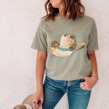 All Hat No Cattle Sublimation Design PNG Digital Download Printable Country Cows Farm Ranch