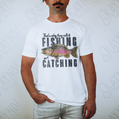 Fishing not Catching Sublimation Design PNG Digital Download Printable Mens Outdoors