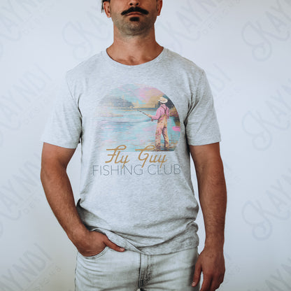 Fly Guy Fishing Club Sublimation Design PNG Digital Download Printable Fishing Outdoors
