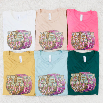 Hay Girl Sublimation Design PNG Digital Download Printable Country Farm