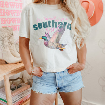 I'm Literally Just a Southern Girl Sublimation Design PNG Digital Download Printable Goose Cheetah