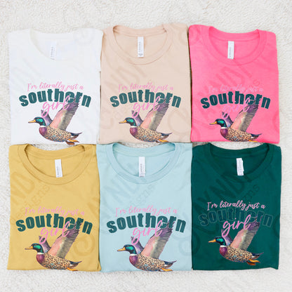 I'm Literally Just a Southern Girl Sublimation Design PNG Digital Download Printable Goose Cheetah
