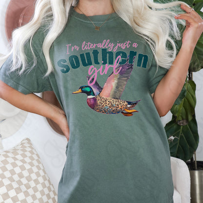 I'm Literally Just a Southern Girl Sublimation Design PNG Digital Download Printable Goose Cheetah