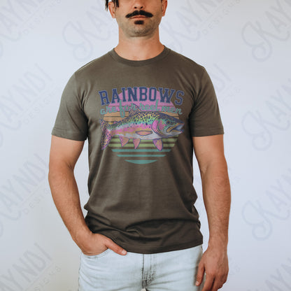 Rainbows are for Reel Men Sublimation Design PNG Digital Download Printable Fishing Outdoors