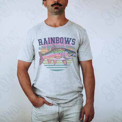 Rainbows are for Reel Men Sublimation Design PNG Digital Download Printable Fishing Outdoors