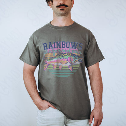 Rainbows are for Reel Men Sublimation Design PNG Digital Download Printable Fishing Outdoors