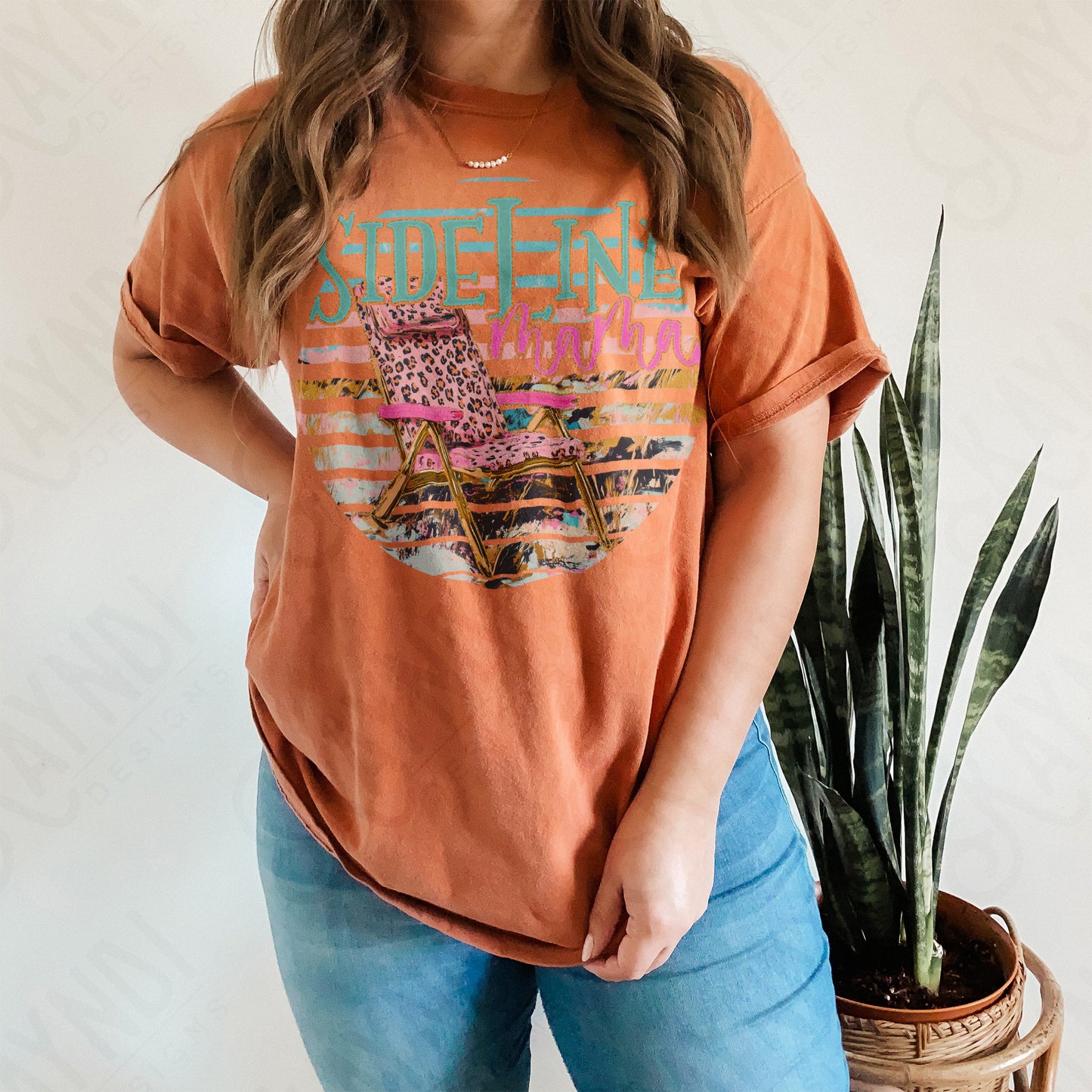 Sideline Mama Sublimation Design PNG Digital Download Printable Distressed Sports Cheetah