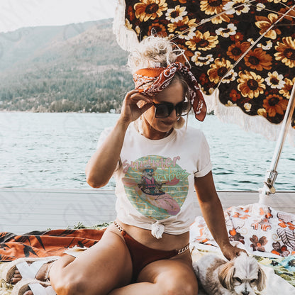 Summer Vibes Kayak Cheetah Sublimation Design PNG Digital Download Printable Water Lake River