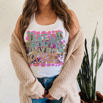 Way Out West Sublimation Design PNG Digital Download Printable Cheetah Pink Watercolor