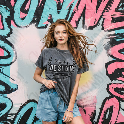 AI Assisted Acid Wash High Quality JPG File Mock-up